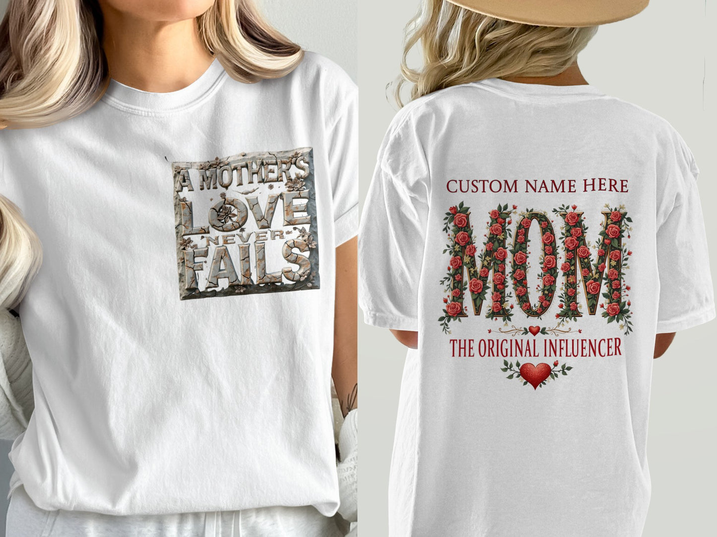 A Mother's Love Never Fails Custom Mom T-Shirt product type