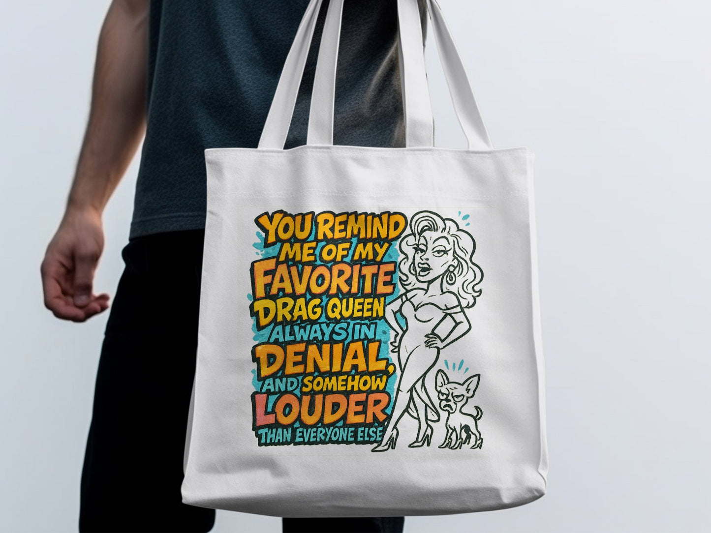 Favorite Drag Queen Denial Louder Tote Bag product