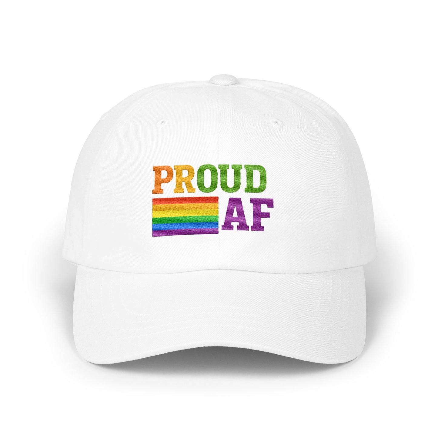 Proud AF Rainbow Embroidered Dad Hat product type