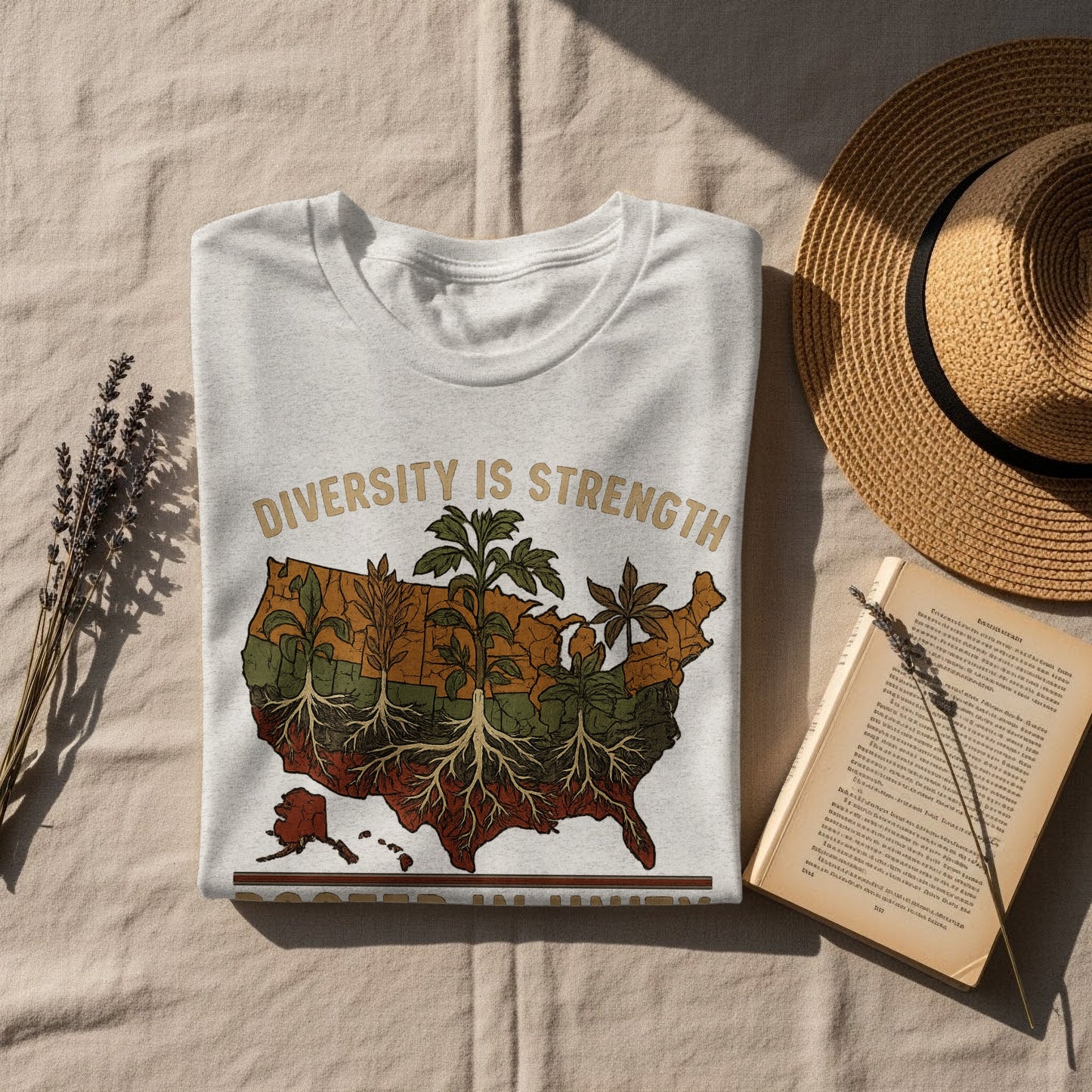 Diversity is Strength Map Graphic T-shirt product