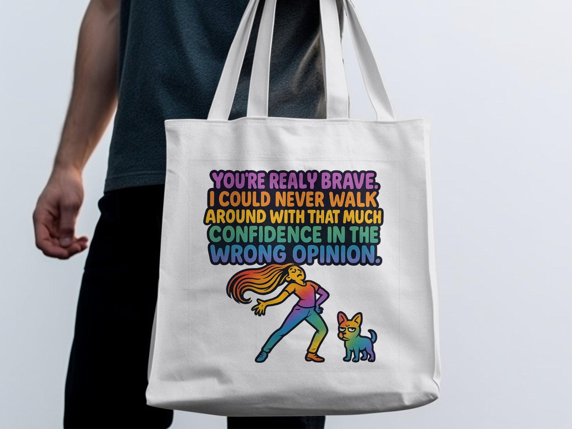 You're Really Brave Tote Bag Graphic Design Product