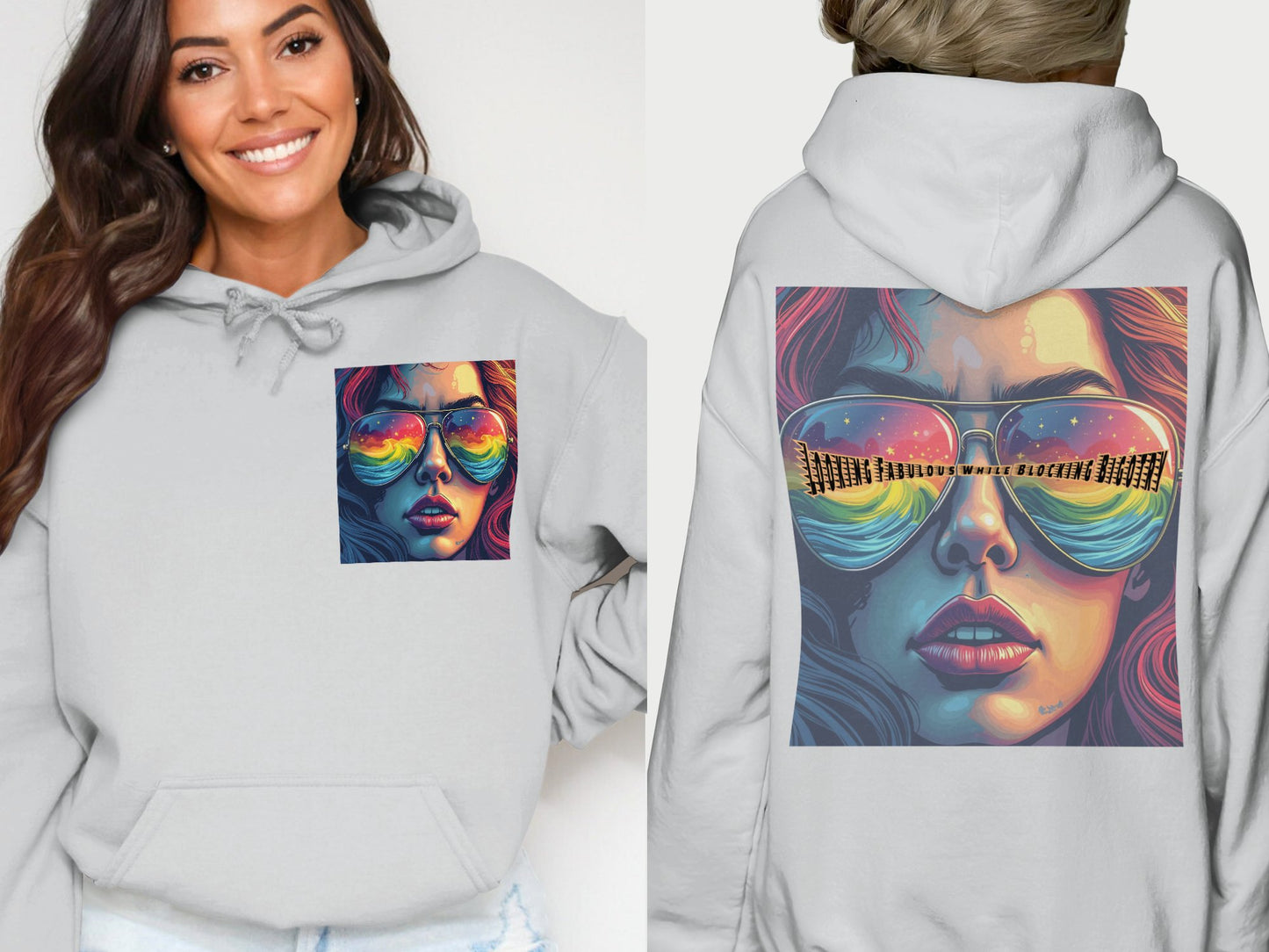 Vibrant Reflective Sunglasses Graphic Hoodie product