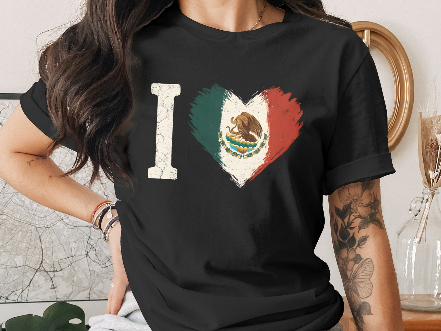 I Love Mexico Heart Pride Graphic Tee product