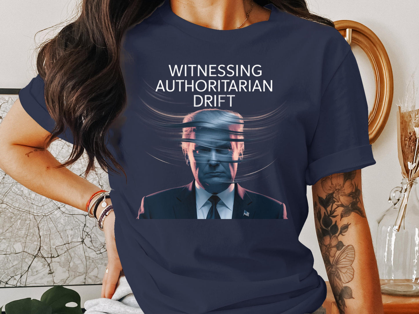 Witnessing Authoritarian Drift Graphic Shirt Product