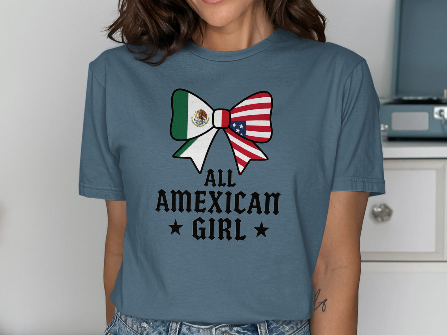All American Girl Patriotic Graphic T-Shirt product