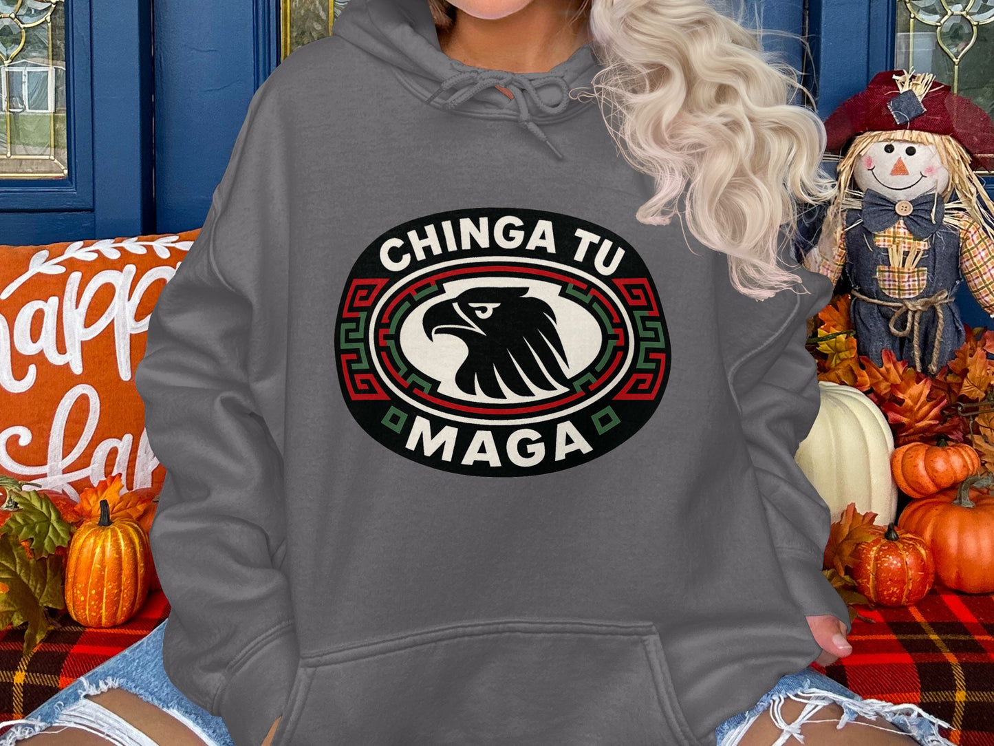 Chinga Tu MAGA Eagle Graphic Hoodie product