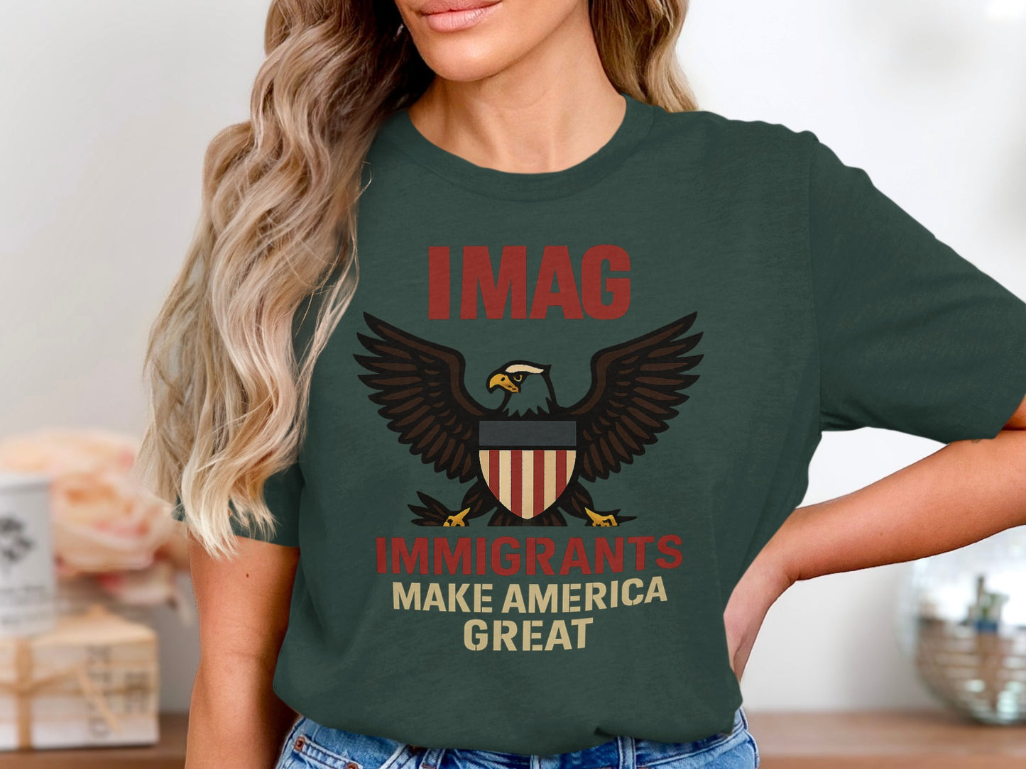 IMAG Immigrants Make America Great Graphic T-Shirt product type