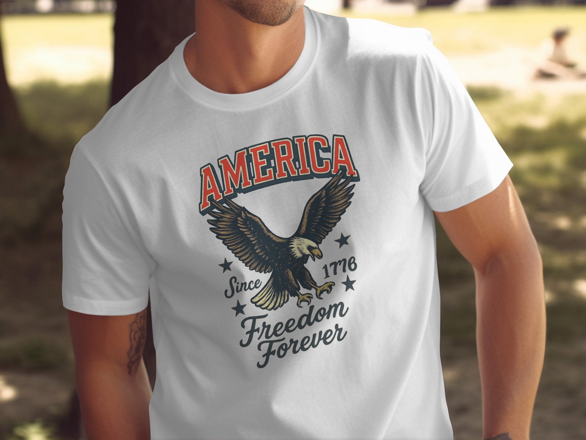Freedom Forever America Eagle Graphic T-Shirt product