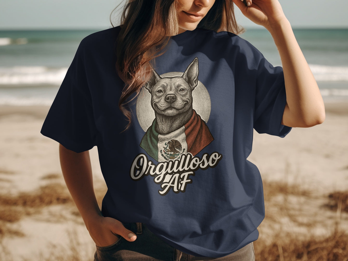 Orgulloso AF Shirt with Mexican Hairless Dog Print product type
