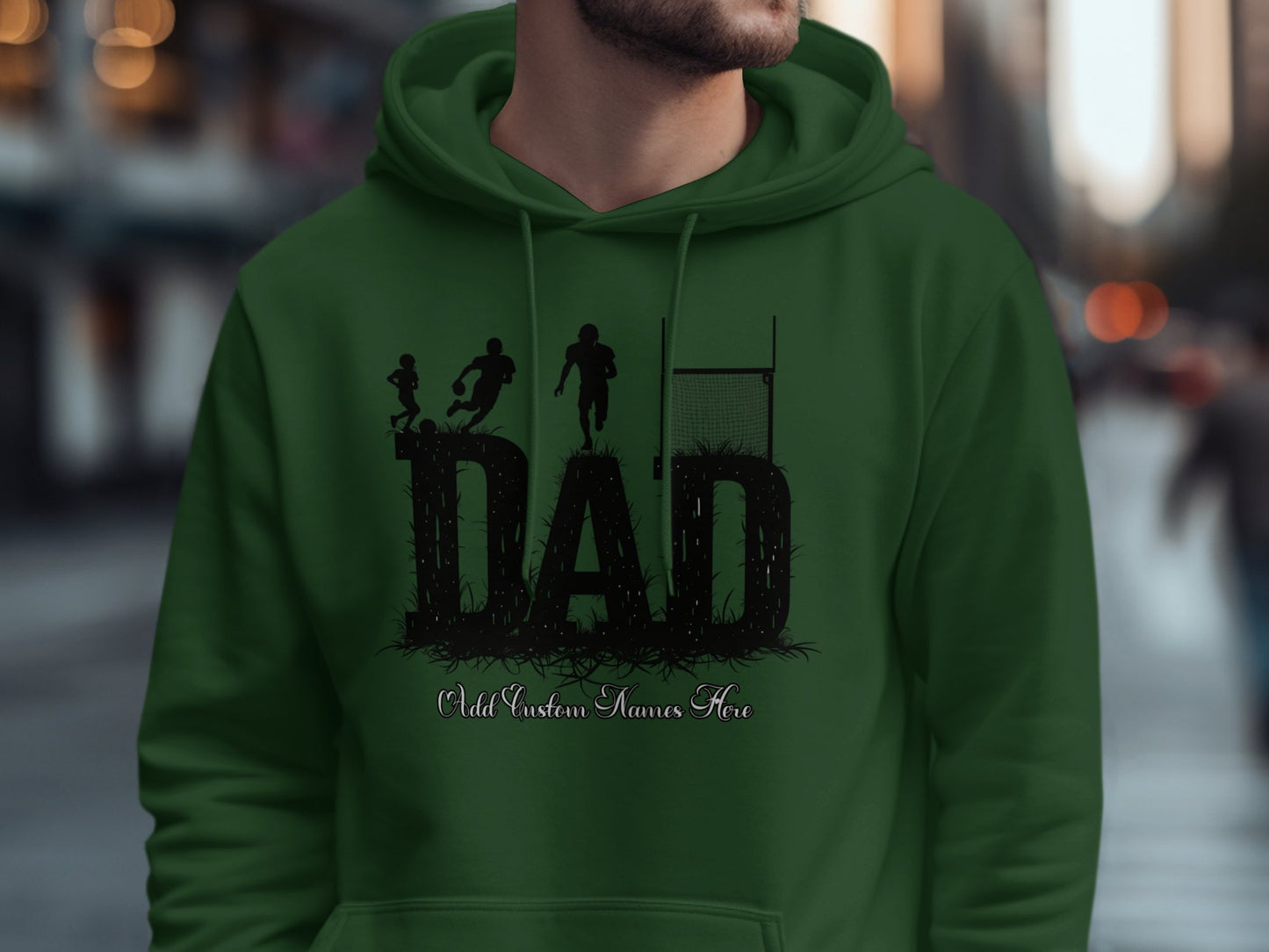 Dad Football Themed Hoodie Custom Names Free product type