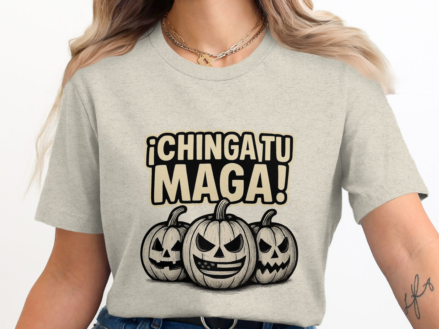 ¡Chinga Tu Maga with Pumpkins Graphic T-Shirt product type