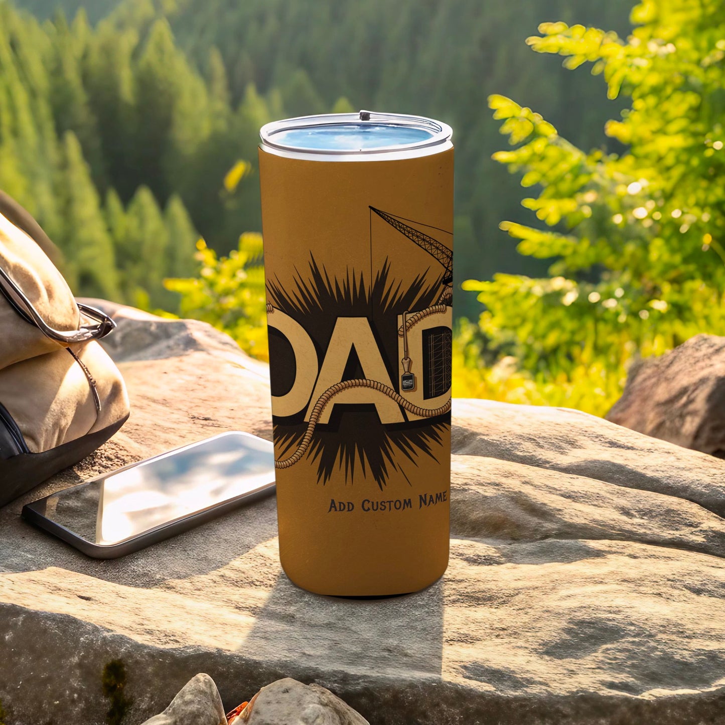 Add Custom Name to this Unique Dad Tumbler Product