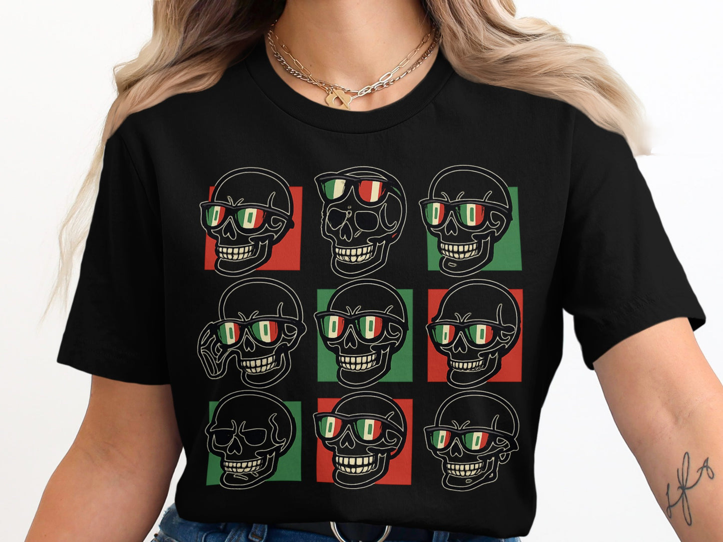 Trendy Skull Sunglasses Graphic Tee product type