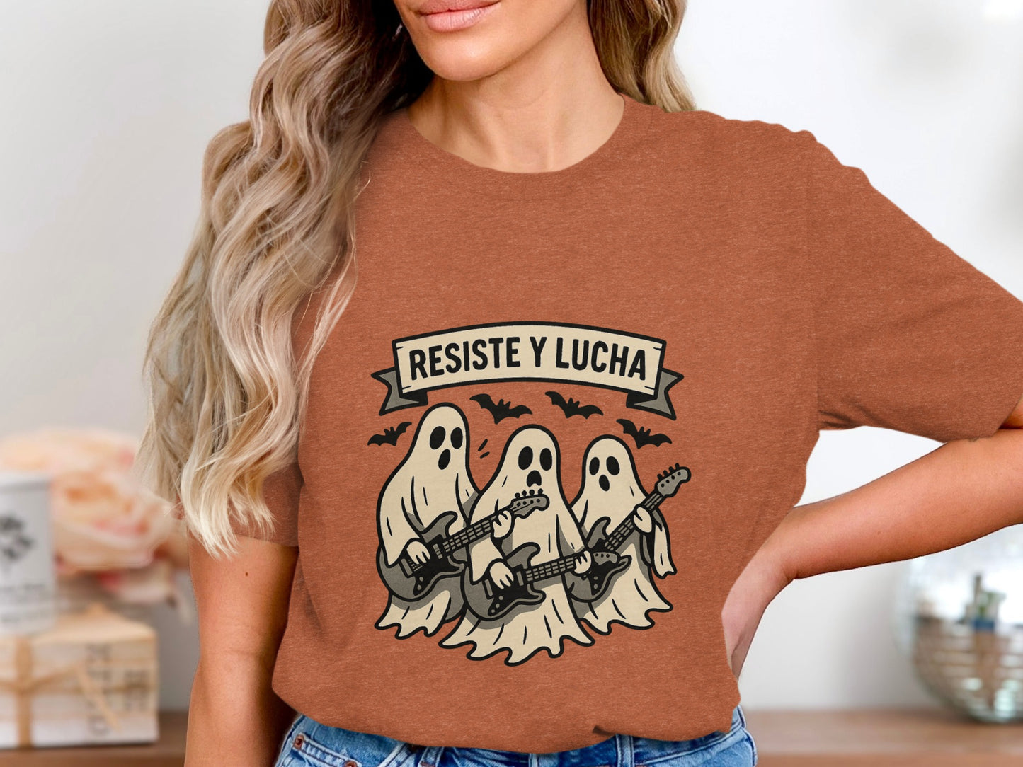 Resist Y Lucha Ghost Music Band T-shirt product type
