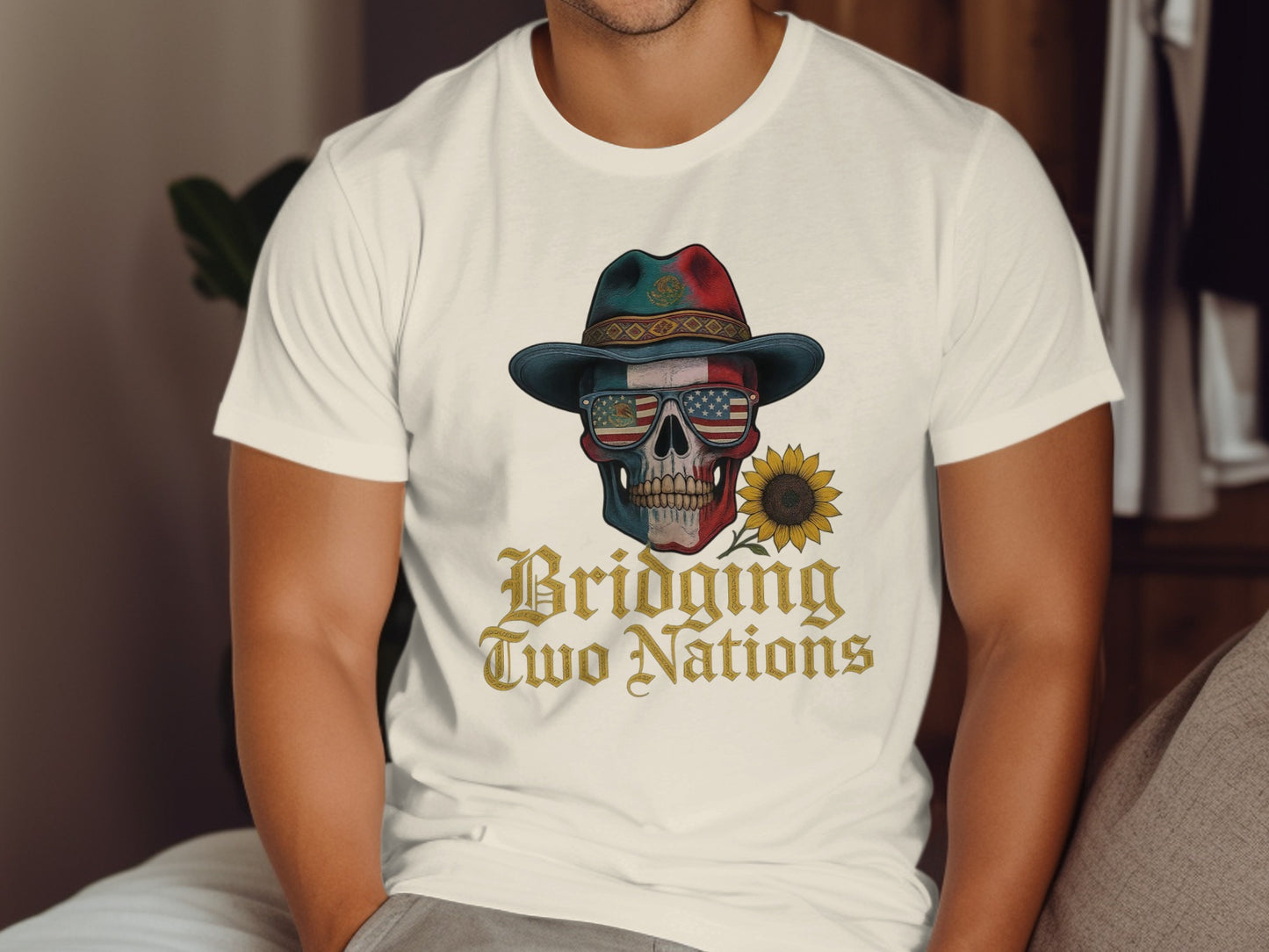 Bridging Two Nations Skull Art Men's Graphic T-Shirt product