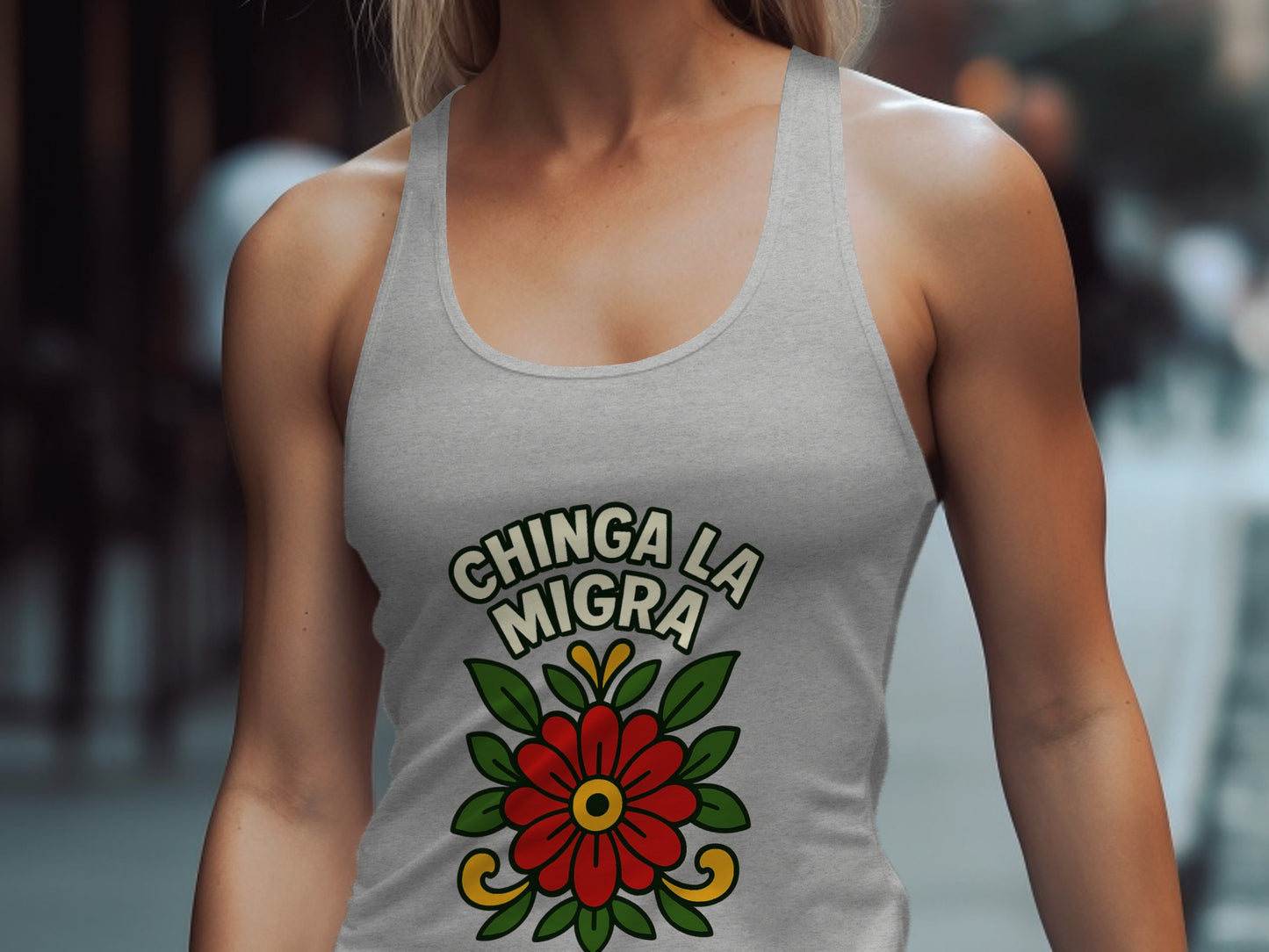 Chinga La Migra Graphic Tank Top Trendy product