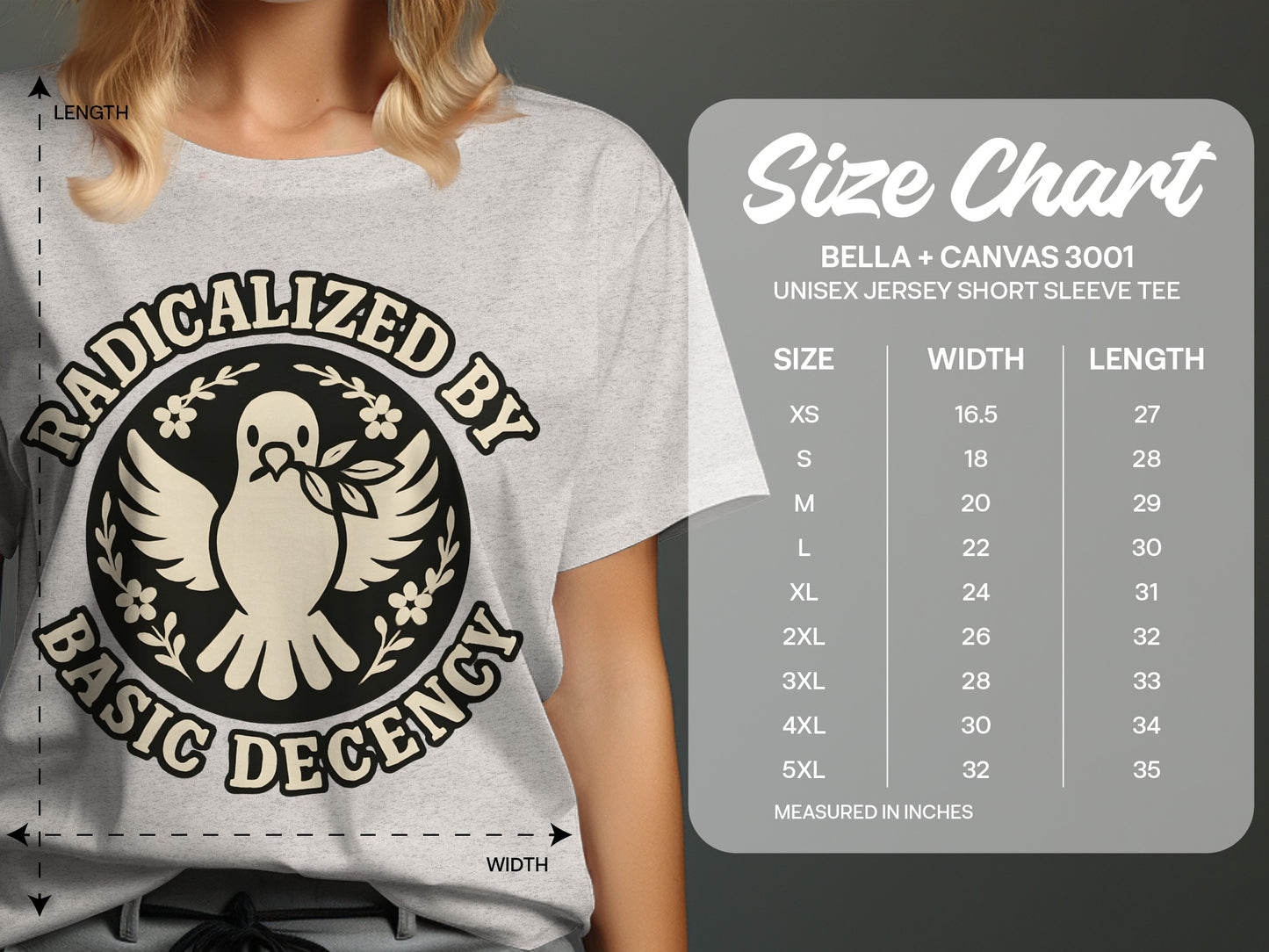 Radicalized by Basic Decency Unisex Jersey Short Sleeve Tee product