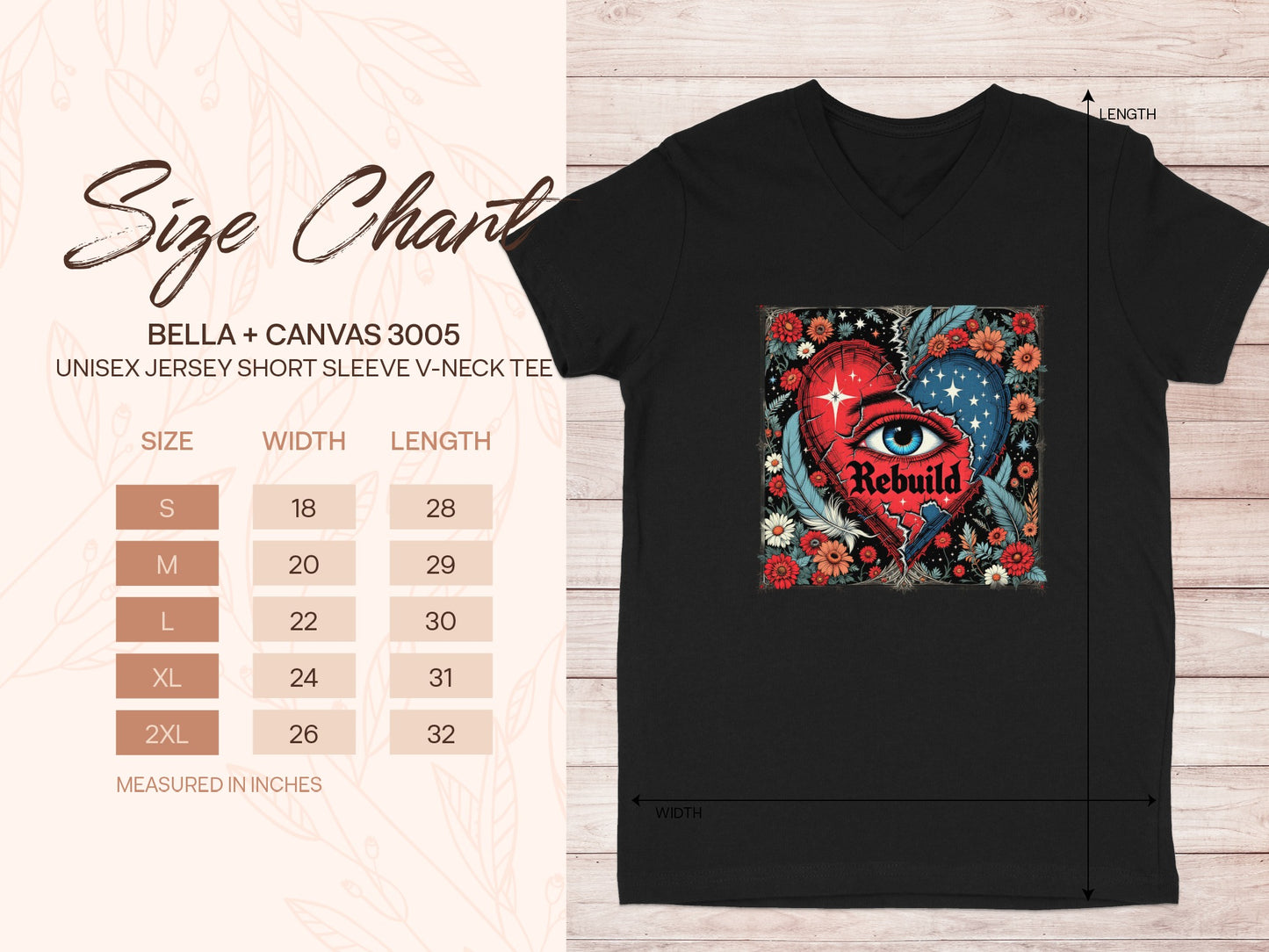 Rebuild Heart and Flowers Graphic Tee product