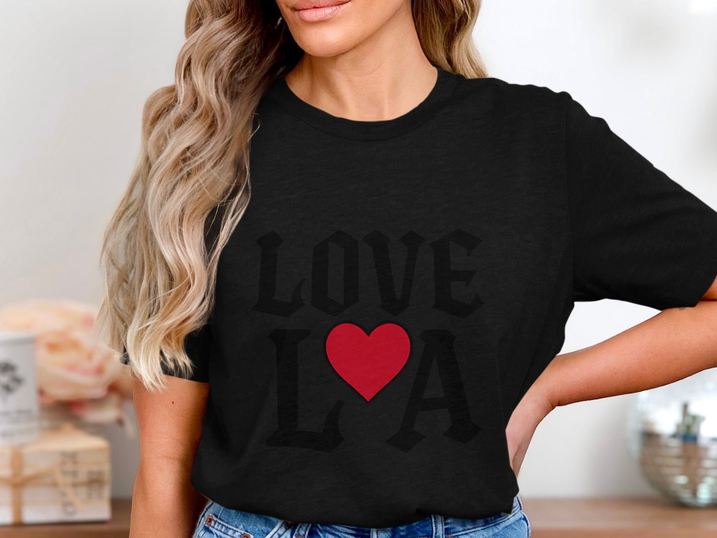 Love Heart LA Graphic Tee Casual Fashion Product