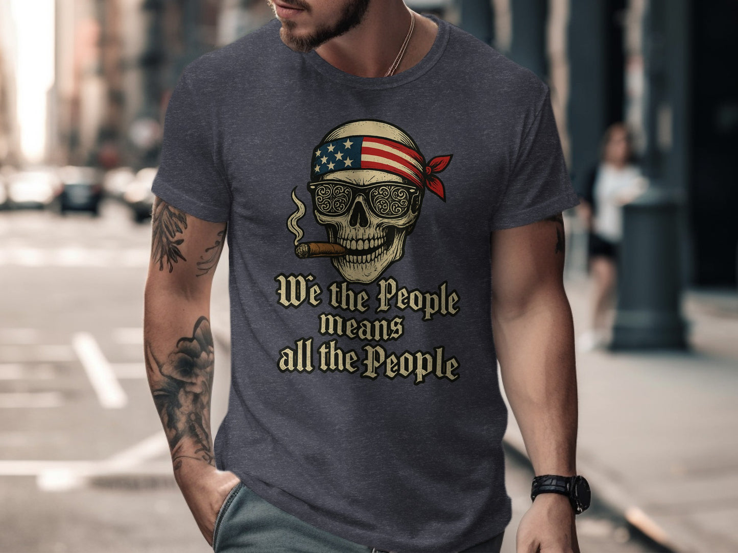 We the People Means All the People Skull T-shirt product