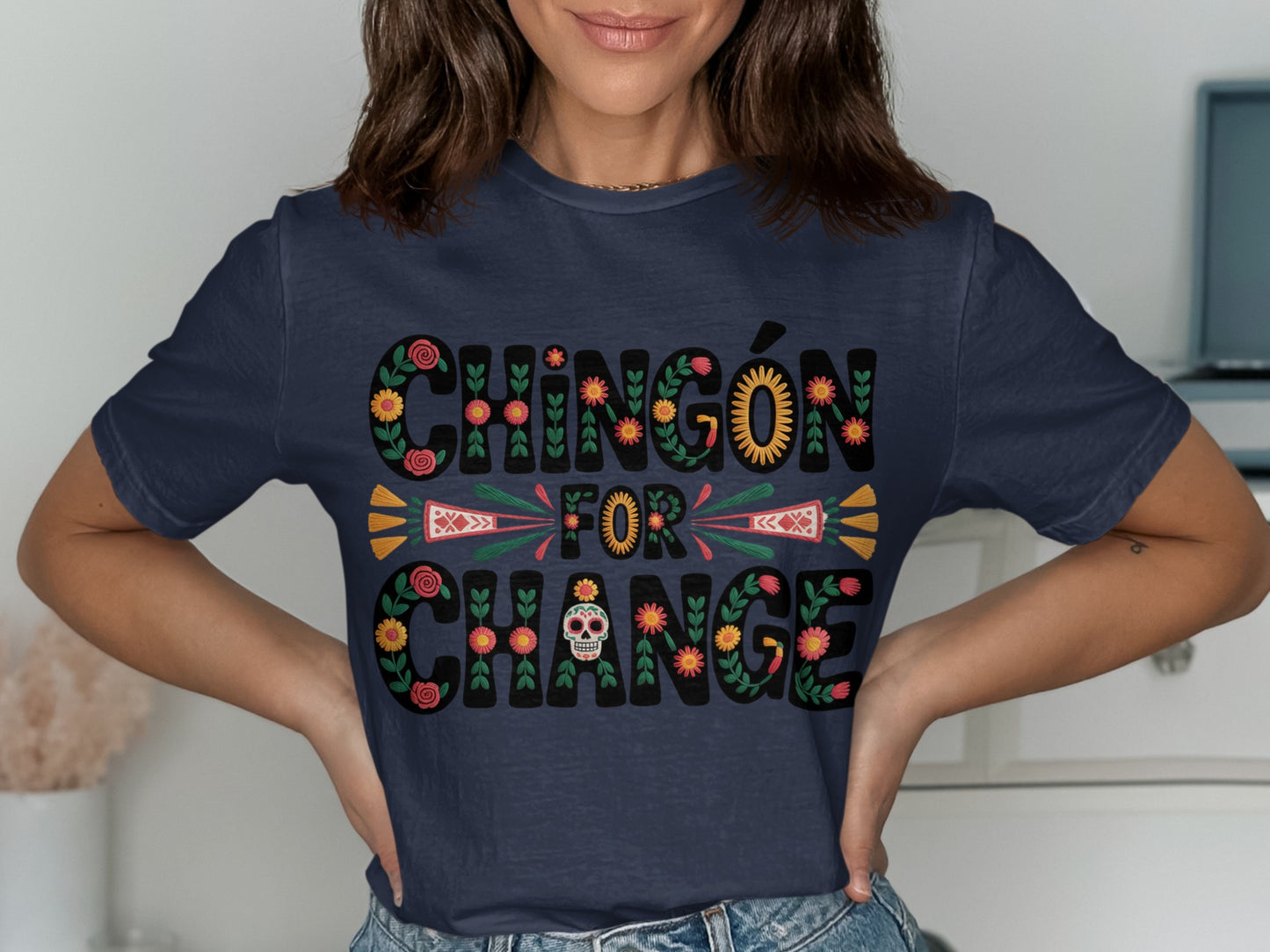 Chingón For Change Bold Graphic Print Shirt product
