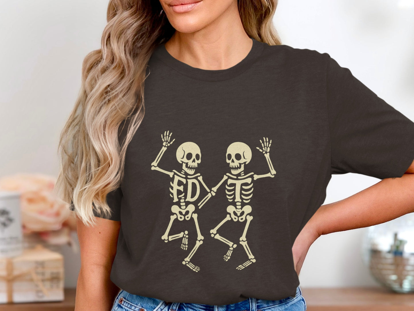 Dancing Skeletons Graphic T-Shirt Halloween product type