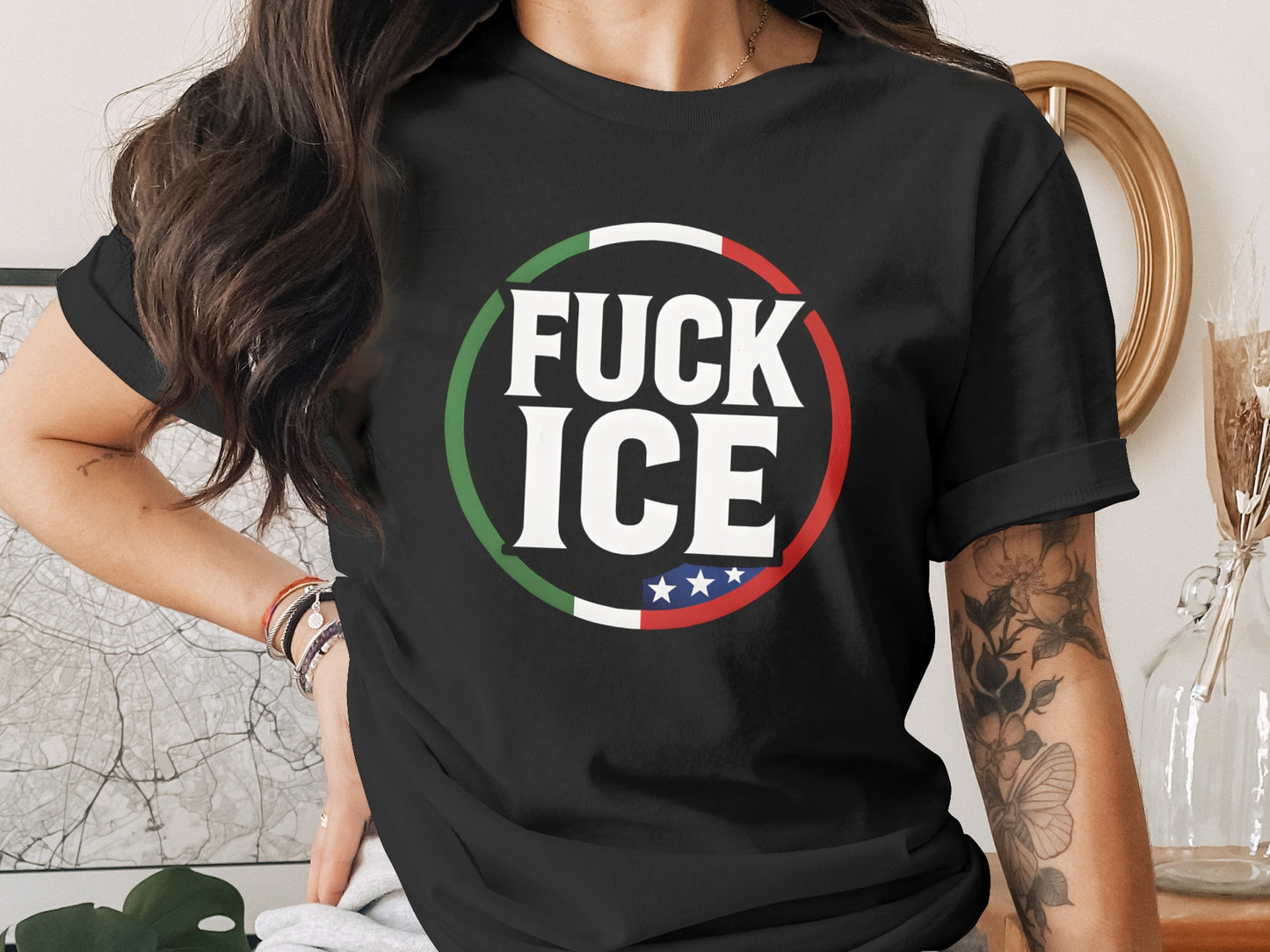 Bold Statement Fuck Ice Graphic Shirt product