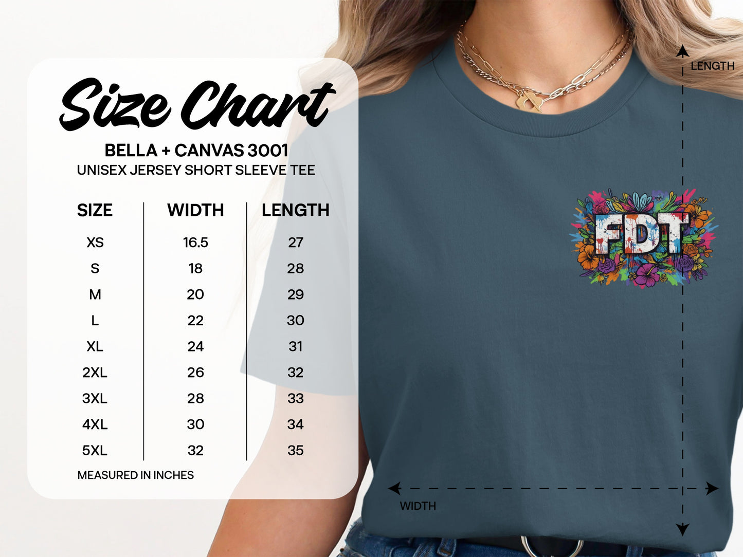 FDT Floral Design Bella Canvas 3001 Unisex Tee