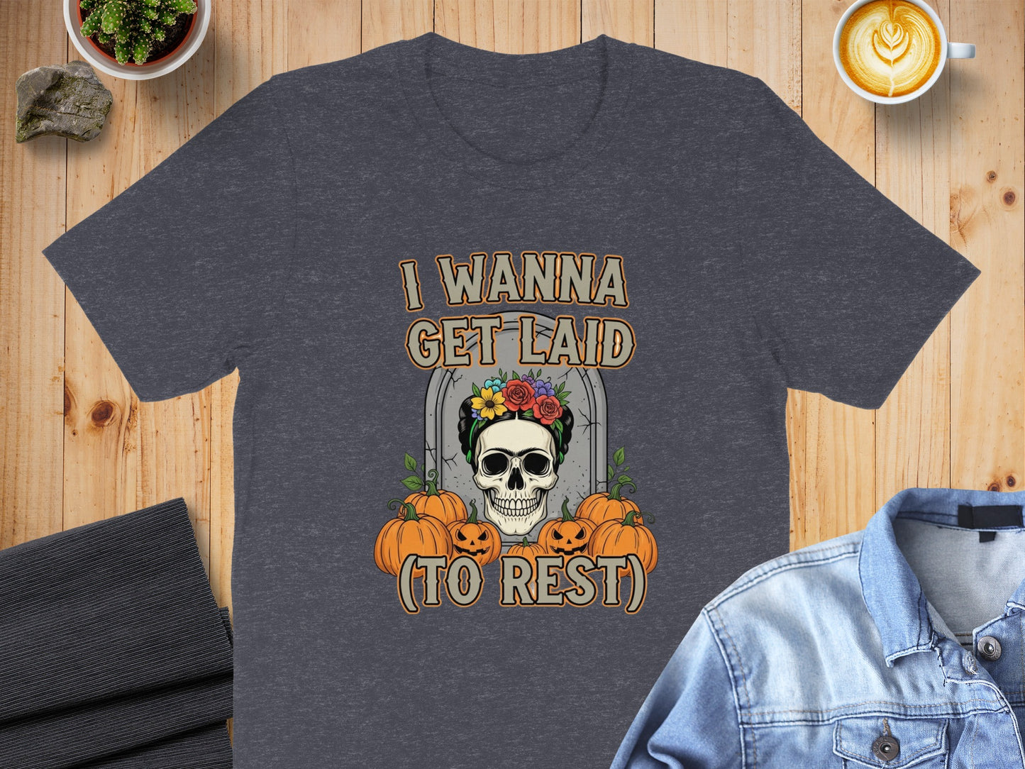 Halloween Skull with Pumpkins Graphic Shirt product