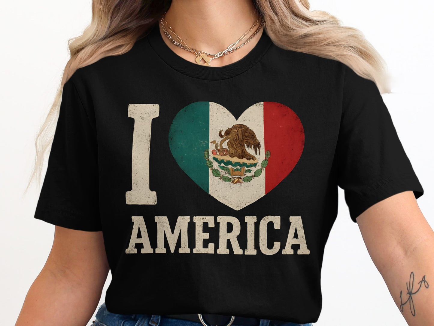 I Love America Heart Design Graphic T-Shirt product