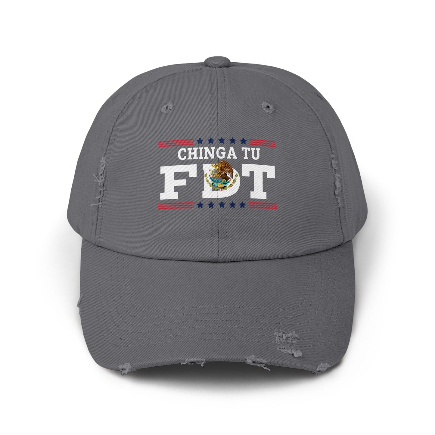 Chinga Tu FDT Distressed Gray Baseball Cap product