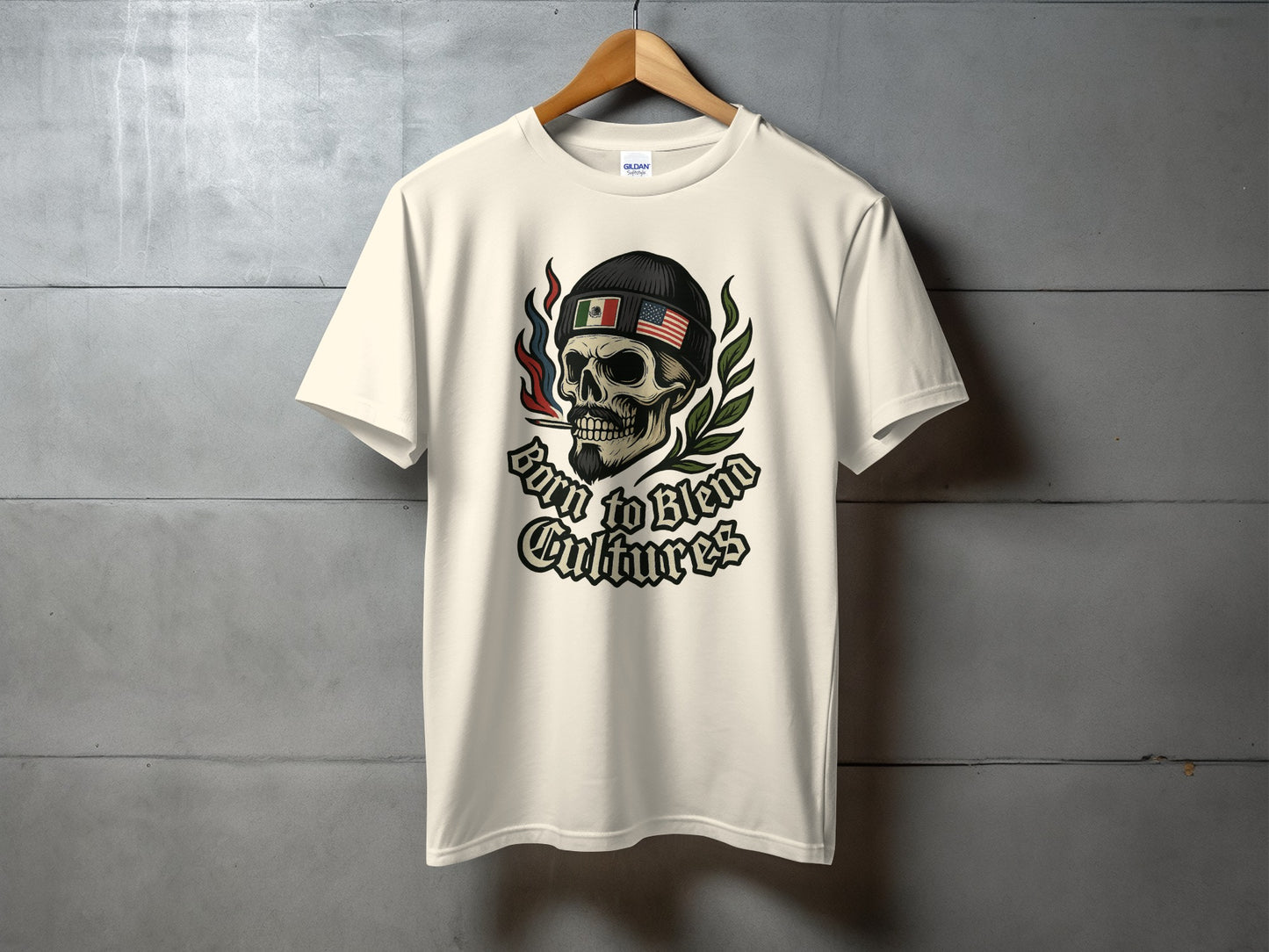 Born to Blend Cultures Skull Graphic Tee product type