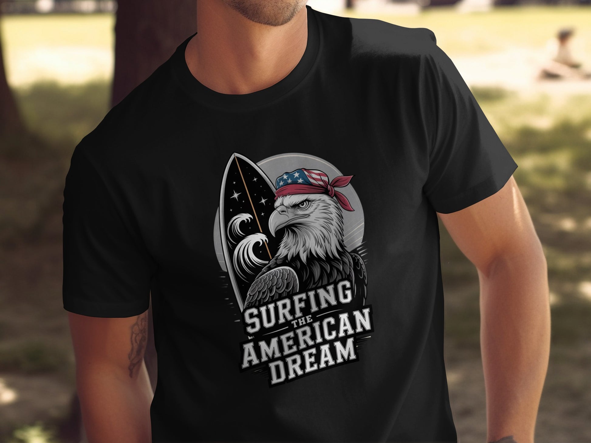 Surfing the American Dream Graphic TShirt product