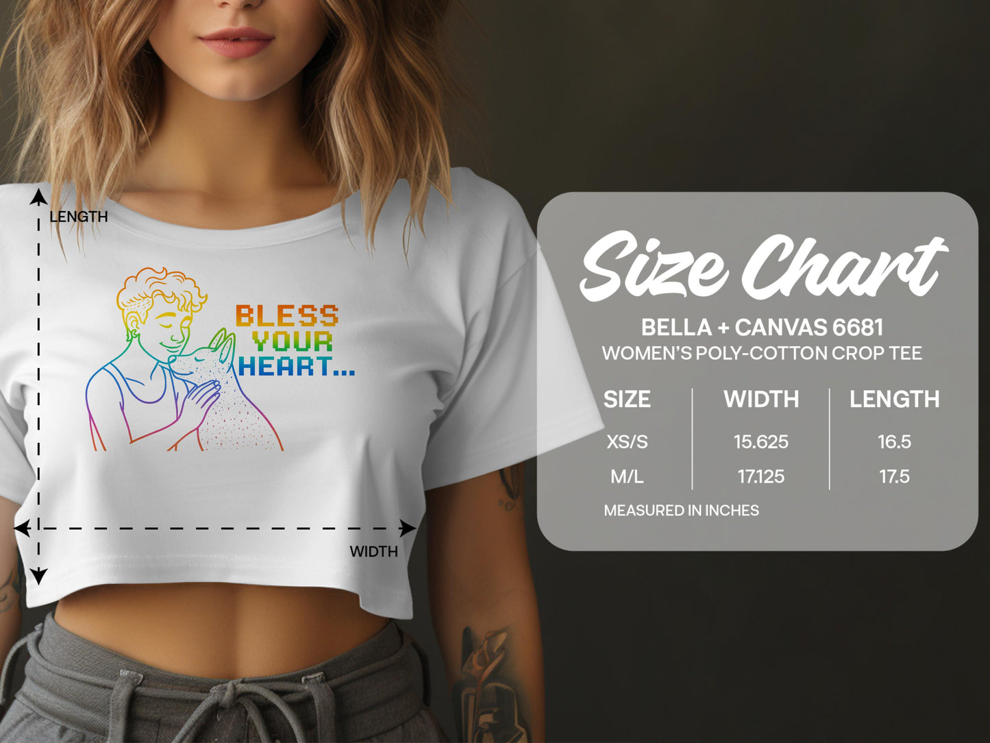 Bless Your Heart Crop Tee Stylish and Fun Product