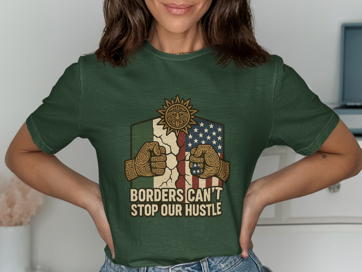 Borders Can't Stop Our Hustle Graphic T-Shirt product