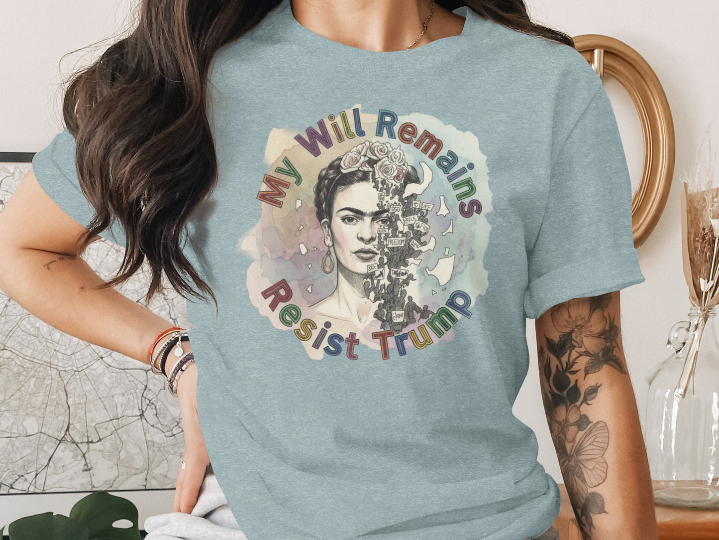 My Will Remains Resist Trump Graphic T-shirt product