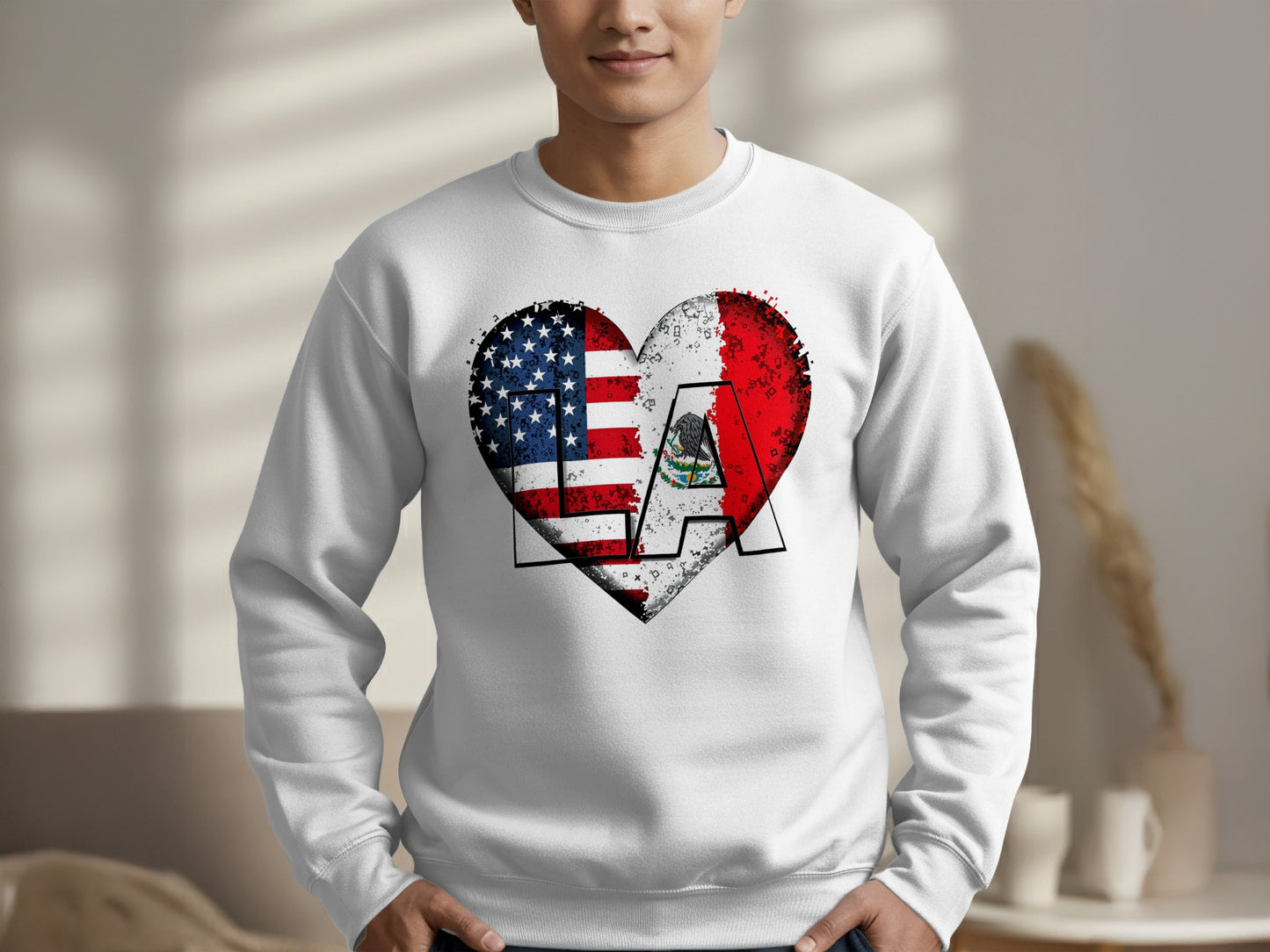 American Flag Heart LA Design Sweatshirt product