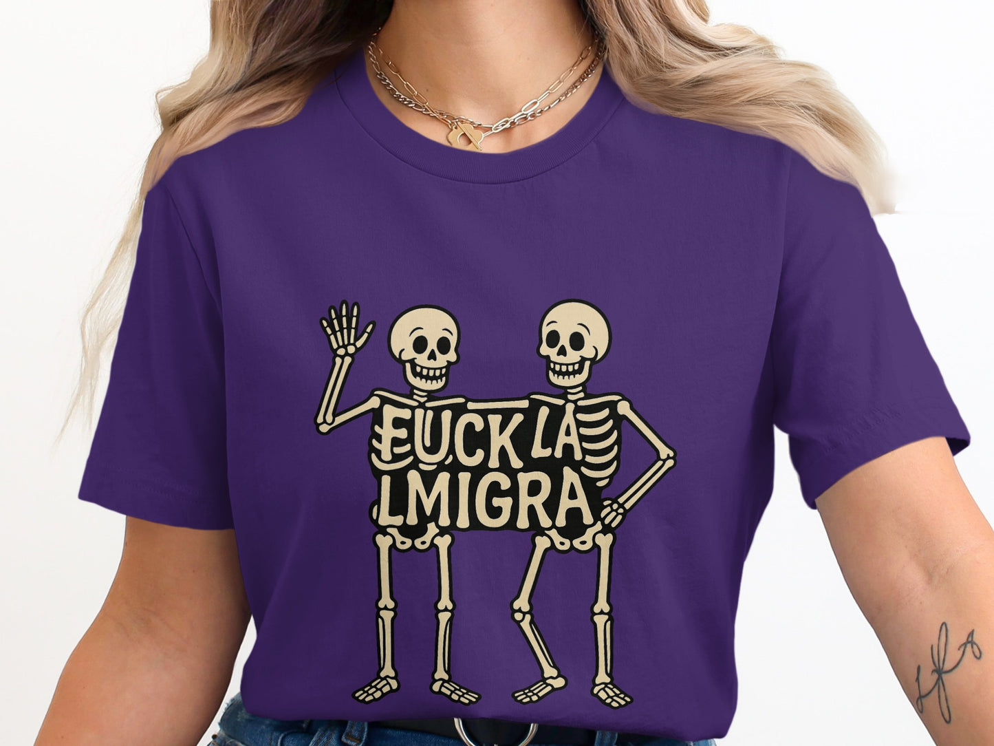 Skeletal Duo Statement Tee Bold Casual Wear product type