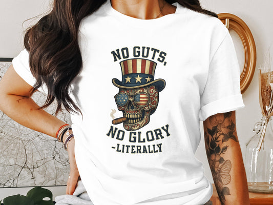 No Guts No Glory Literally Skull Design T-Shirt product type
