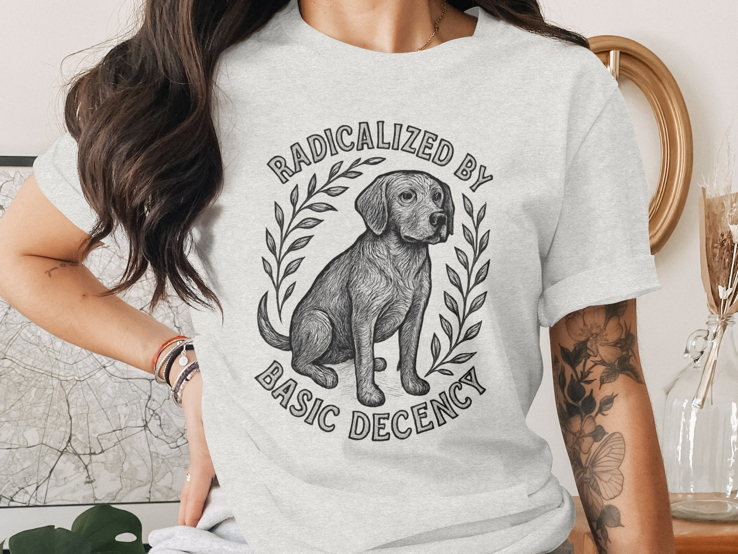 Radicalized By Basic Decency Graphic Tee product