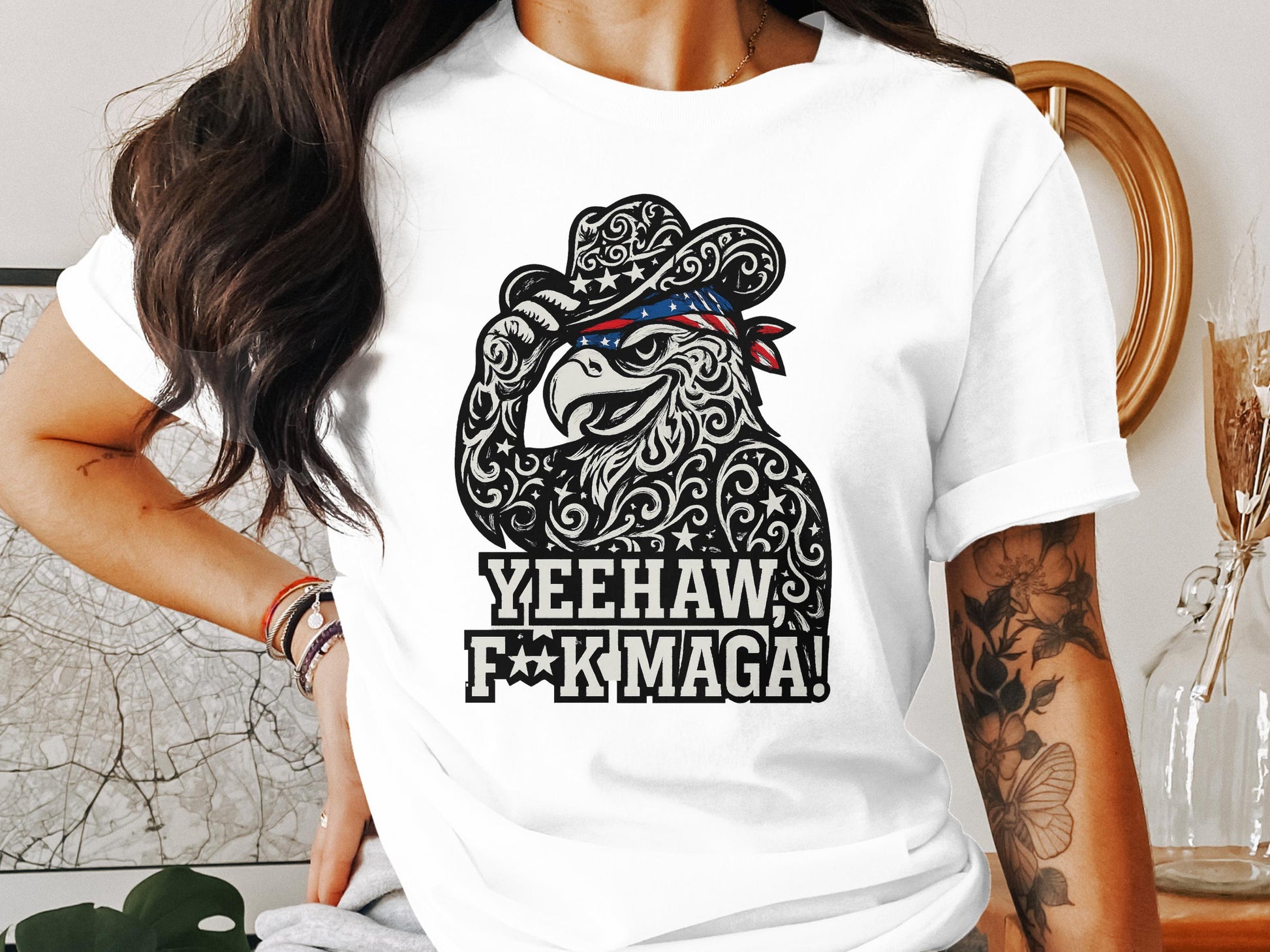Yeehaw F**K MAGA Bald Eagle T-Shirt product type