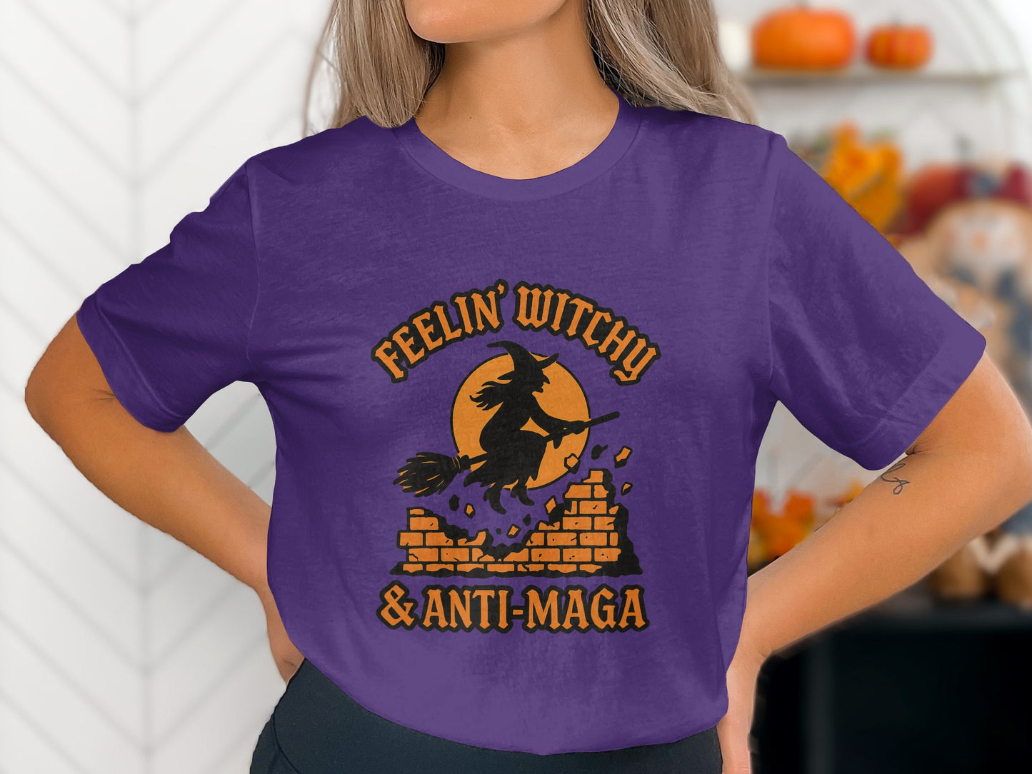 Feelin' Witchy Anti-Maga Halloween T-shirt product type