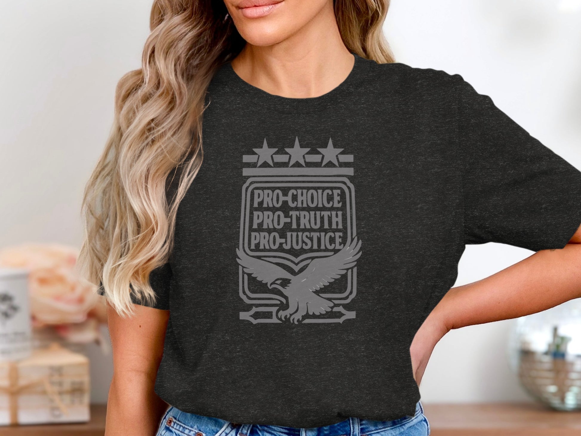 Pro-Choice Pro-Truth Pro-Justice Graphic T-Shirt product type