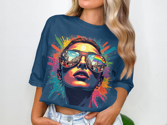 Vibrant Sunglasses Reflective Art T-Shirt product