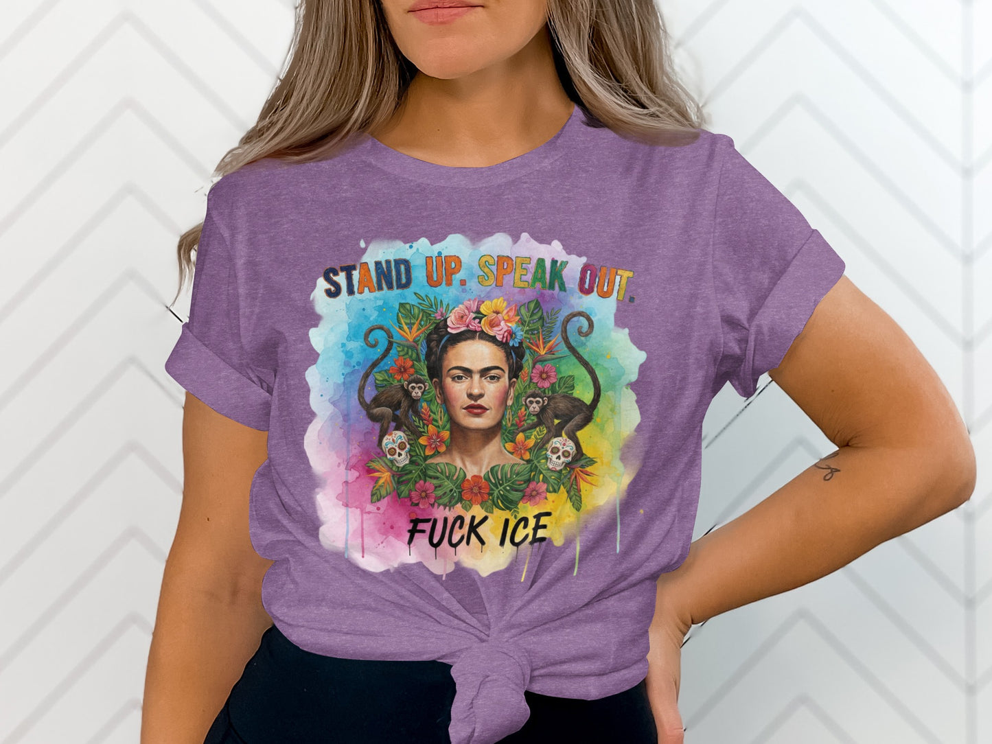Stand Up Speak Out Fuck Ice Statement Shirt product