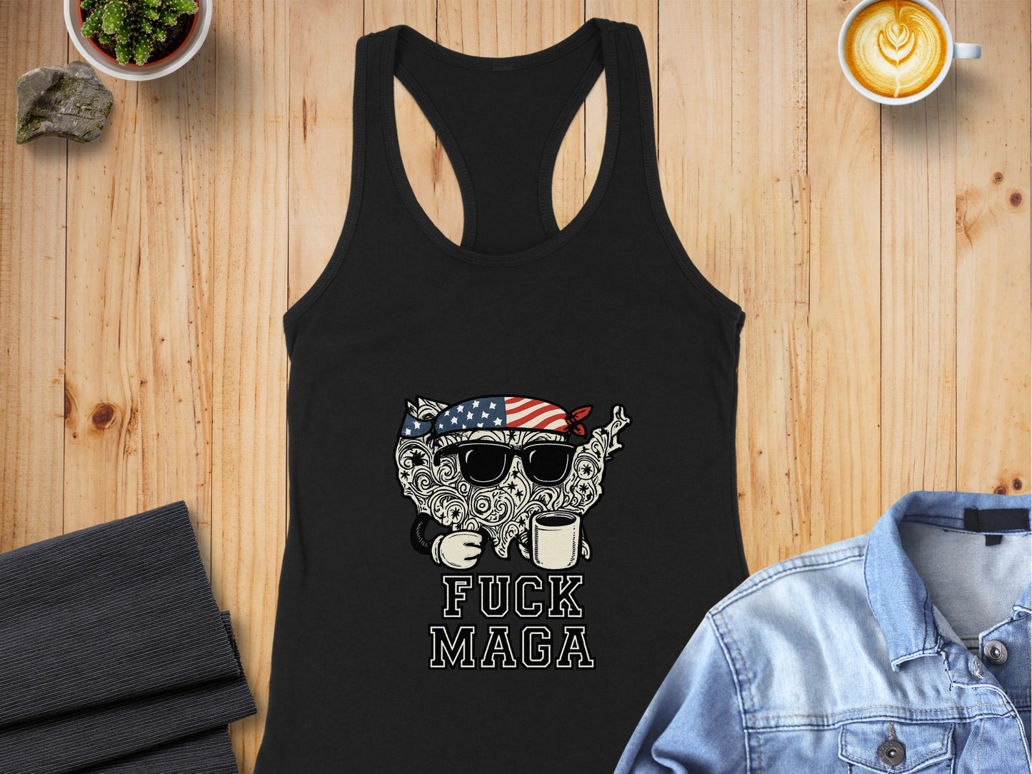 Bold Statement Fuck MAGA Graphic Tank Top product