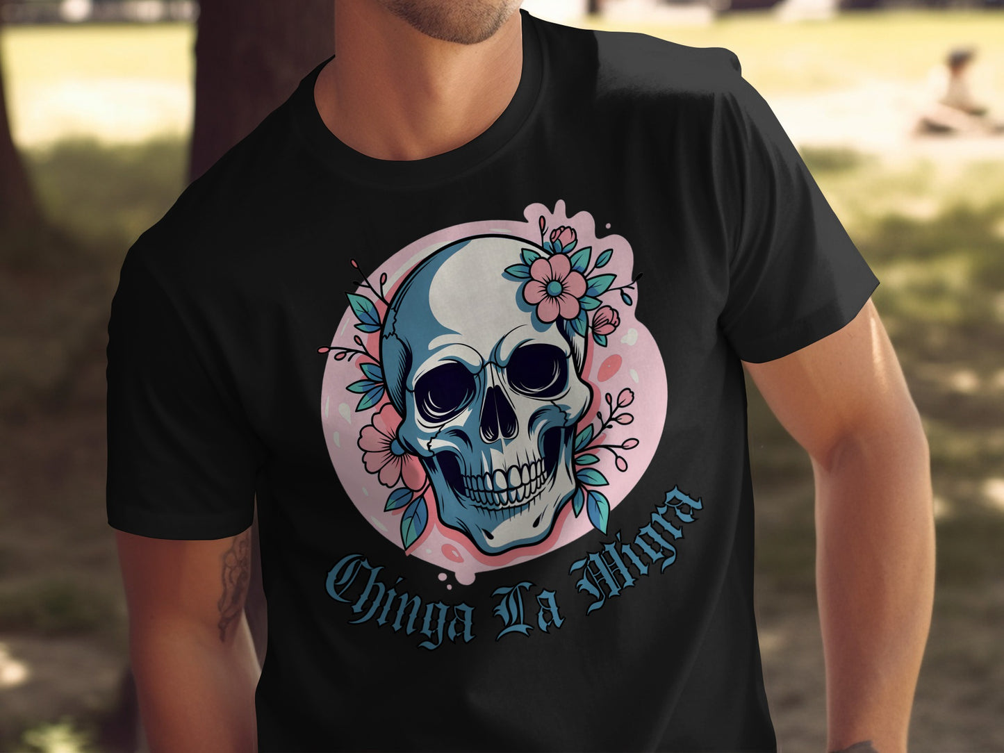 Chinga La Muerte Skull Artistic Design Shirt product type