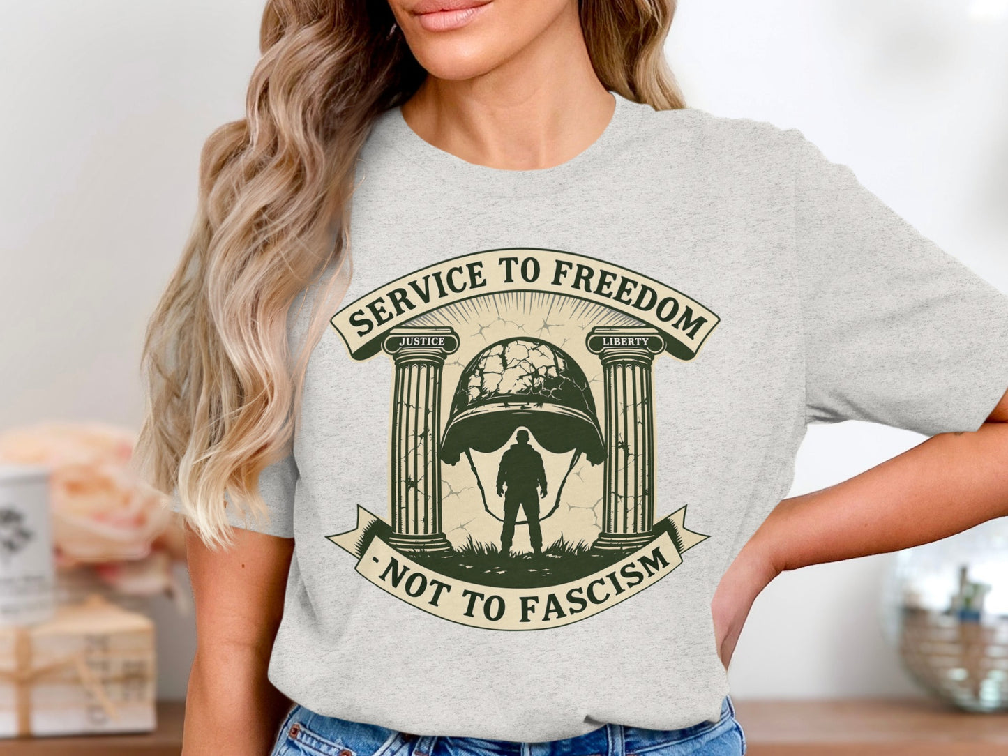 Service to Freedom Not to Fascism T-shirt