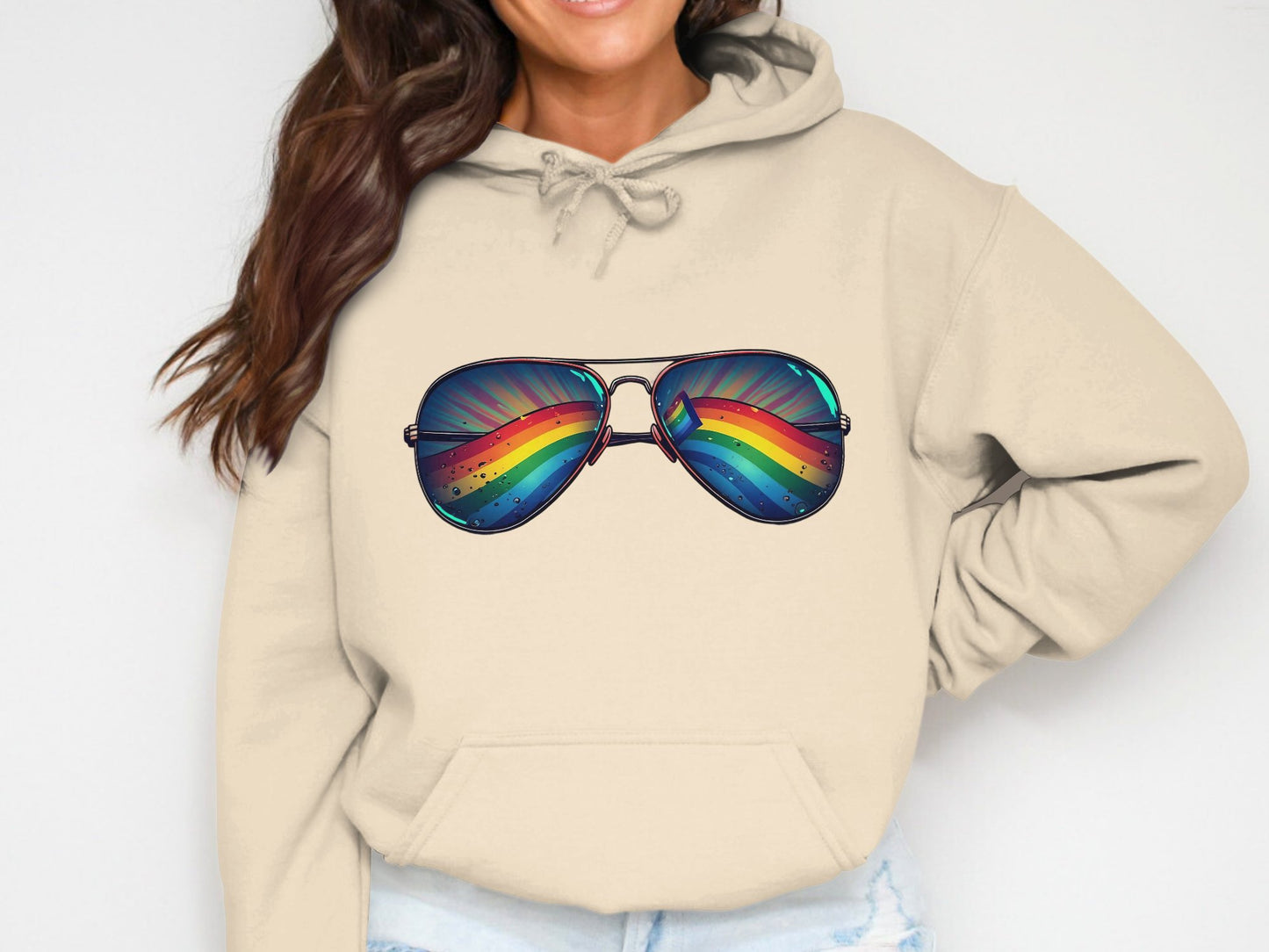 Rainbow Sunglasses Graphic Design Hoodie product