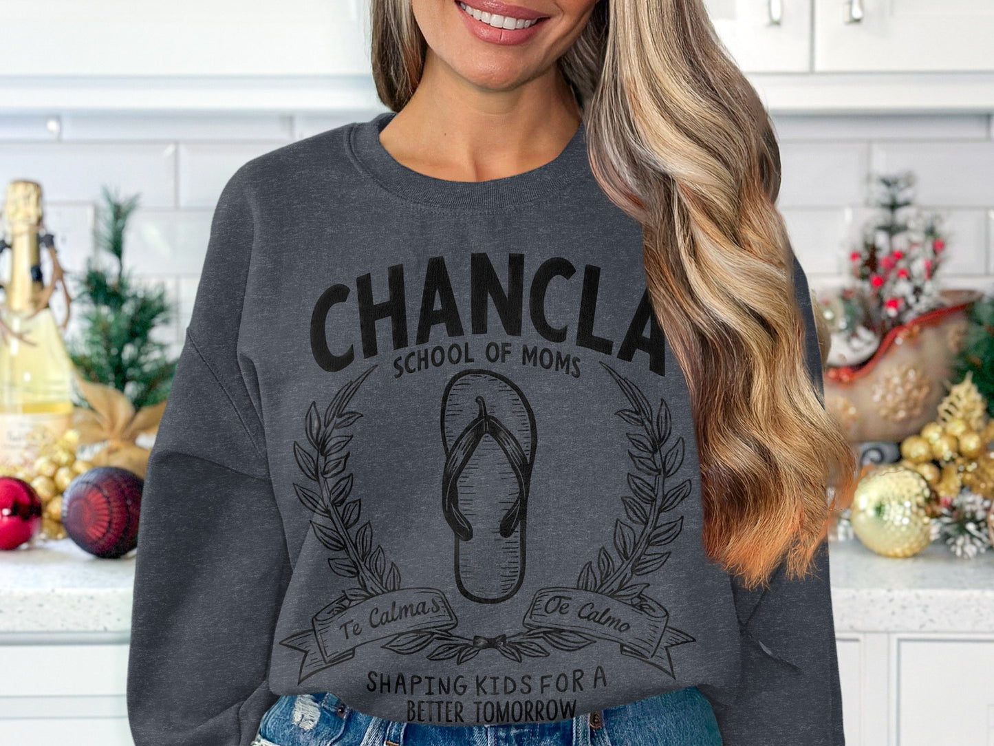 Chancla School of Moms Shaping Kids Tomorrow Sweatshirt product